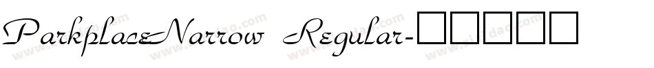 ParkplaceNarrow Regular字体转换